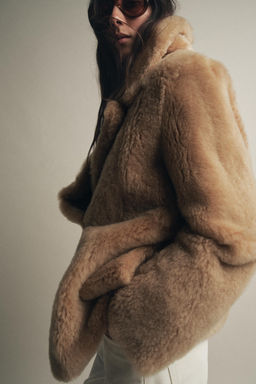 ZW COLLECTION NATURAL SHEEPSKIN COAT
