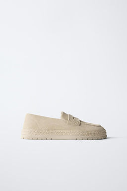 SPORTY SPLIT SUEDE LOAFERS