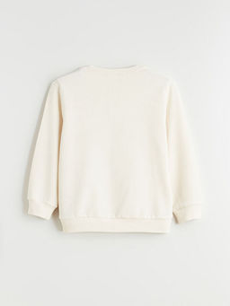 Bask?l? Erkek ?ocuk Sweatshirt