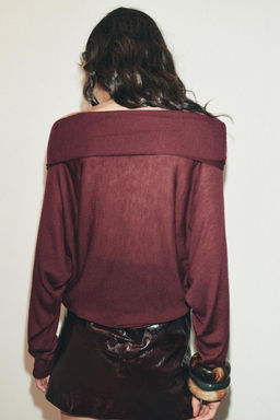 PLAIN WOOL AND SILK BLEND KNIT SWEATER - Zara фото 5