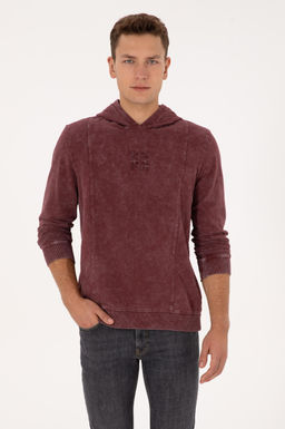 Erkek Bordo Sweatshirt
