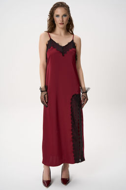 Платье  сорочка (бордовый)