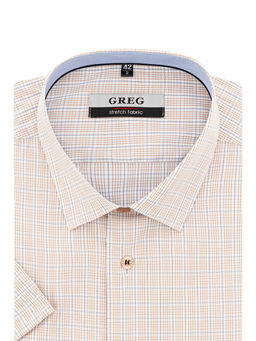 Сорочка мужская короткий рукав GREG 515/208/018/Z/1p STRETCH