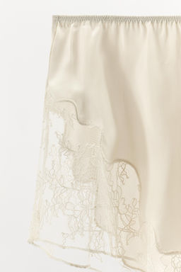 SATIN LACE TRIM SHORTS - Zara фото 5