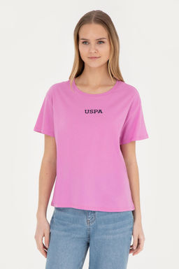 Женская фиолетовая футболка с круглым вырезом - U.s. polo assn фото 10