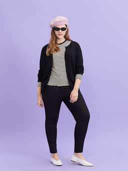 Bisiklet Yaka D?z Uzun Kollu Kad?n Triko H?rka