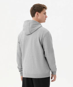 Флисовое худи на молнии JOGEL ESSENTIAL Cotton Fleece FZ Hoodie, серый меланж  фото 7