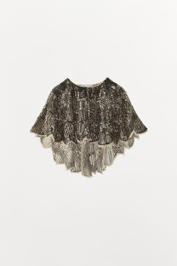 CAPA BORDADOS LENTEJUELAS / Marfil - Zara фото 3