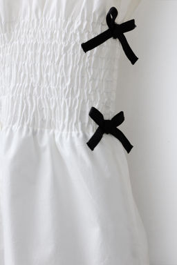 SHIRT WITH ELASTIC AND CONTRAST BOWS - Zara фото 4