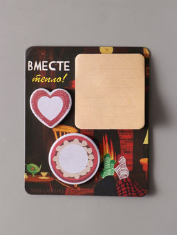 Цена за 2 шт. Магнит на холодильник с блоком для записей и стикерами Вместе тепло!, 10?12 см - Simaland фото 5