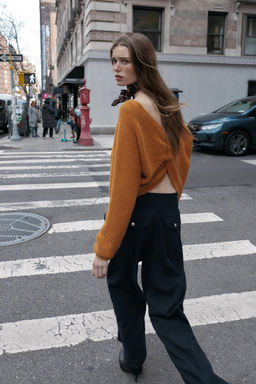 KNIT JUMPER WITH KNOTTED BACK - Zara фото 7