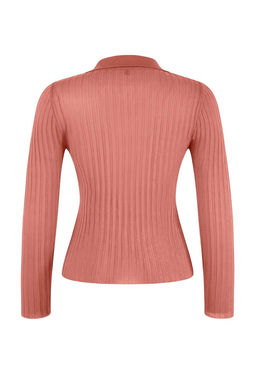 Wardrobe Essentials Kiremit Fitilli Polo Yaka Ince Triko Kazak TWOSS26KZ00004 - Trendyolmilla фото 6