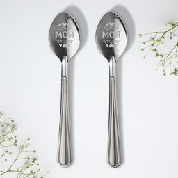 Ложки с гравировкой, набор Для сладкой парочки, 15.5?25.5 см, 2 шт.