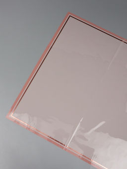 Цена за 20 шт. Пленка для цветов, "Двойная кайма", пудровый, 57х57±2 см