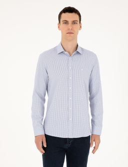 Рубашка Pierre Cardin Slim Fit светло-голубая