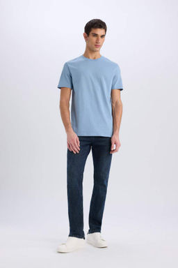 New Regular Fit Bisiklet Yaka Basic Duz K?sa Kollu Tisort - Defacto фото 4
