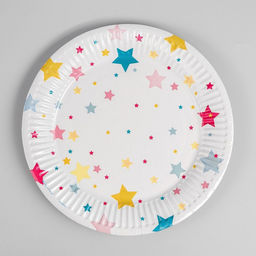 Цена за 10 шт. Тарелка бумажная Звёзды, 18 см - Страна карнавалия фото 5