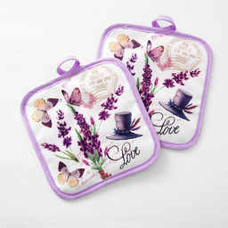 Кухонный набор Доляна Love, прихватка 17х17 см - 2 шт  фото 2