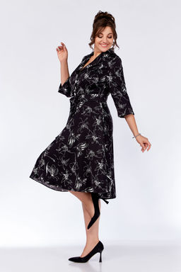 Блуза Swallow 803.2 черный+серебряный узор фото 375