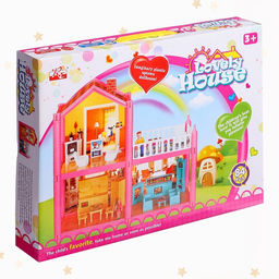 Кукольный домик, двухэтажный, с аксессуарами