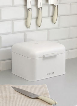 Хлебница 20x20x13,5 белый сталь