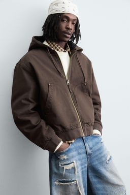 QUILTED HOODED JACKET - Zara фото 5
