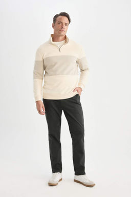 Regular Fit Normal Kesim Yazl?k Duz Paca Chino Kanvas Pantolon - Defacto фото 5