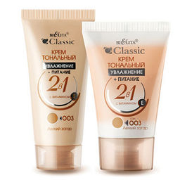 Белита CLASSIC Крем тональный Увлажение+Питание 2в1 тон 003 легкий загар 30мл