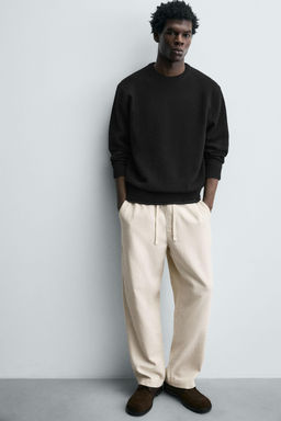 TEXTURED RELAXED FIT TROUSERS - Zara фото 16