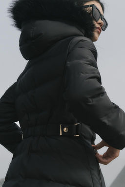 SEMI-LONG HOODED PUFFER JACKET - Zara фото 3