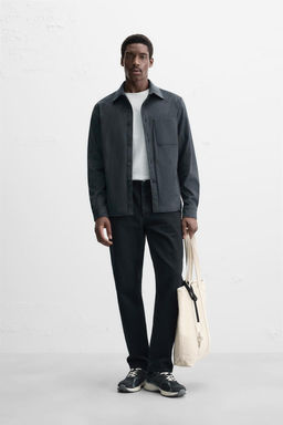 LIGHTWEIGHT FAUX SUEDE OVERSHIRT - Zara фото 9