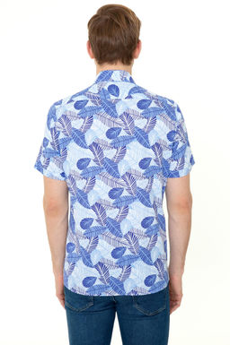 U. S. Polo Assn Мужская синяя рубашка с коротким рукавом - U.s. polo assn фото 16