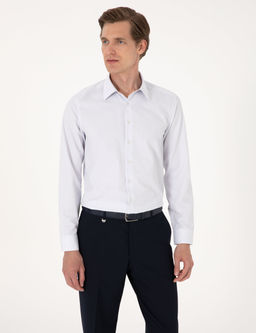 Mavi Kareli Slim Fit Uzun Kollu G_mlek