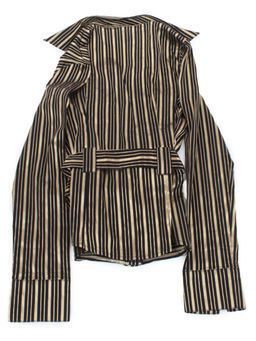 38180 BLACK/GOLD Блузка женская (67% хлопок, 33% полиэстер)