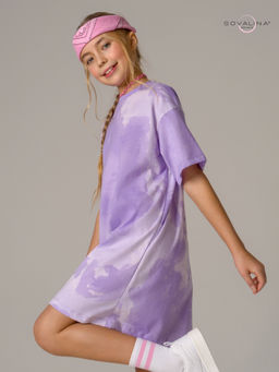 Платье Teen тайдай лаванда