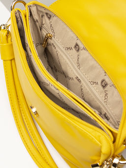 LACCOMA сумка Катрин-Ф826-желтый эко кожа хлопок  фото 6