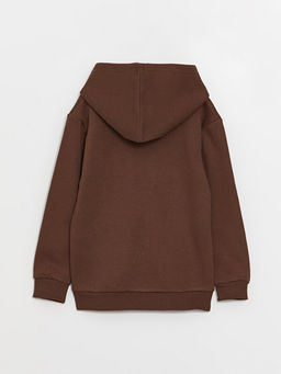 Bask?l? Uzun Kollu Erkek ?ocuk Hoodie - Waikiki фото 3