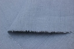 Хлопколен винтаж (жгутовое окрашивание) цв.Кадетский серый, ш.1.54м, лен-15%, хлопок-85%, 200гр/м.кв - Купава фото 2