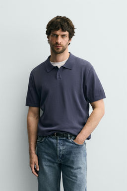 RIB KNIT POLO SHIRT - Zara фото 10