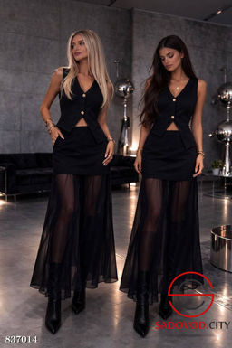 Костюм двойка (жилетка и юбка)