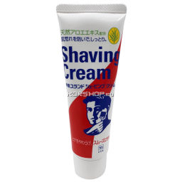 Крем для бритья для чувствительной кожи с экстрактом алоэ Cow, Япония, 80 г Акция