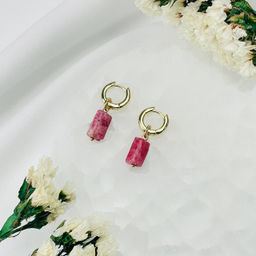 Серьги из Родонита