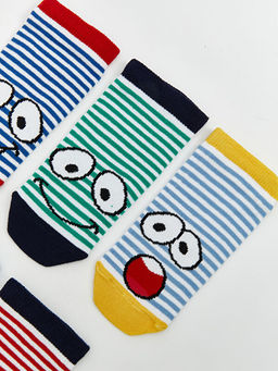 Desenli Erkek ?ocuk Patik ?orap 5li