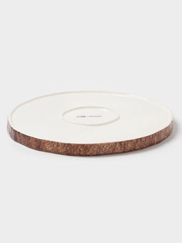 Тарелка Magistro Wood, d=25.3 см, фарфор, коричневая  фото 5