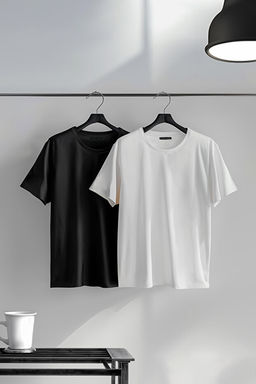 Unisex Siyah-Beyaz Basic Slim Fit/Dar Kesim %100 Pamuk 2li Paket K_sa Kollu T-Shirt TMNSS19BO0075