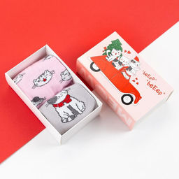 Носки женские новогодние KAFTAN Catmas размер 36-40 (23-25 см), набор 2 пары