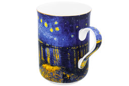 Кружка 350 мл 10,8*7,5*10,5 см "Звездная ночь над Роной" NEW BONE CHINA