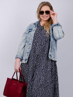 Платье "Диона" горох, трикотаж (М)