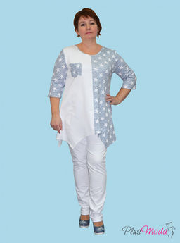 Туника Модель №15 размеры 52-64 - Plusmoda фото 5