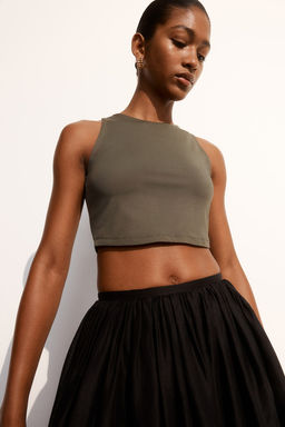 Top de microfibra cropped - H&m фото 2